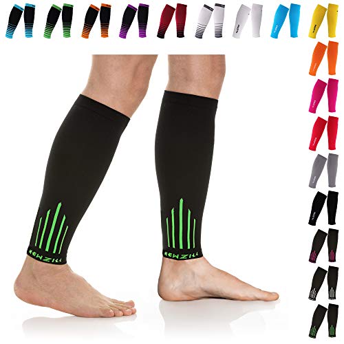 Product Cover NEWZILL Compression Calf Sleeves (20-30mmHg) for Men & Women - Perfect Option to Our Compression Socks - for Running, Shin Splint, Medical, Travel, Nursing, Cycling (S/M, Green)