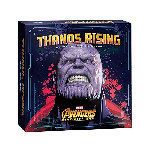 Product Cover USAOPOLY Thanos Rising: Avengers Infinity War Cooperative Dice and Card Game | Marvel Avengers Endgame and Avengers Infinity War Movies | Collectible Thanos Figure Included