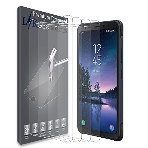 Product Cover LK [4 Pack] Screen Protector for Samsung Galaxy S8 Active, [Tempered Glass] 9H Hardness, Anti Scratch