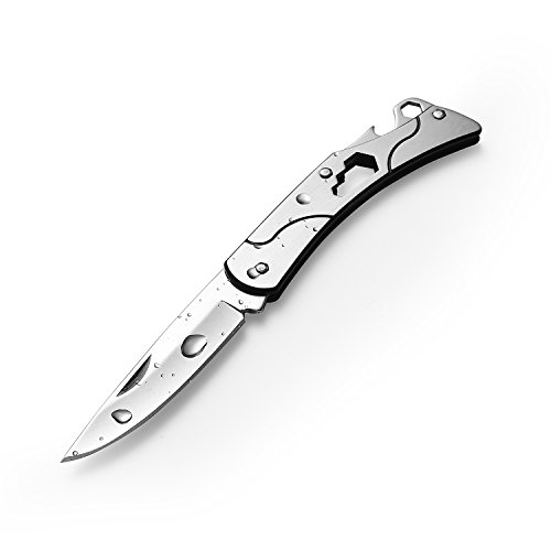 Product Cover SMTENG mini Multi-function folding knife with bottle opener，pocket knife，high carbon stainless steel folding pocket knife，easy to everyday carry small knife