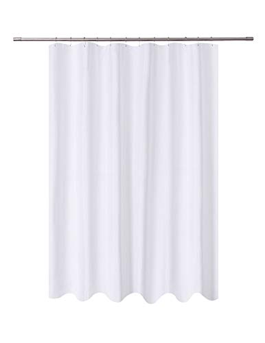 Product Cover N&Y Home Fabric Shower Curtain Liner White Extra Long 72 x 84 inch, Hotel Quality, Mildew Resistant, Washable, Water Repellent, Spa Bathroom Curtains with Grommets