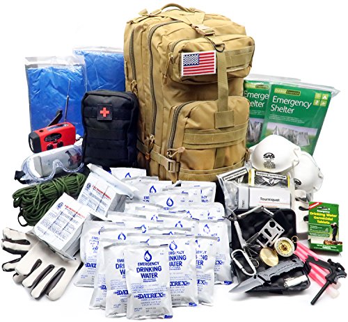 Product Cover EVERLIT Earthquake Emergency Kits Survival Kit 72 Hrs 2 Person Bug Out Bag for Hurricanes, Floods, Tsunami, Other Disasters,Include Food Water, Gear, Hand-Crank Charger and More