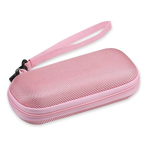 Product Cover AGPTEK Carrying Case, EVA Zipper Carrying Hard Case Cover for Digital Voice Recorders, MP3 Players, USB Cable, Earphones, Bose QC20, Memory Cards, U Disk, Pink