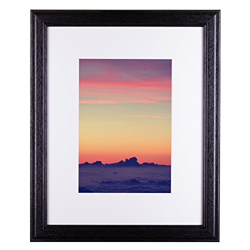 Product Cover Craig Frames Wiltshire 236 Simple Hardwood Picture Frame with Single White Mat, Displays a 20 x 30 Inch Print with The Mat or 24 x 36 Inch Without The Mat, Black