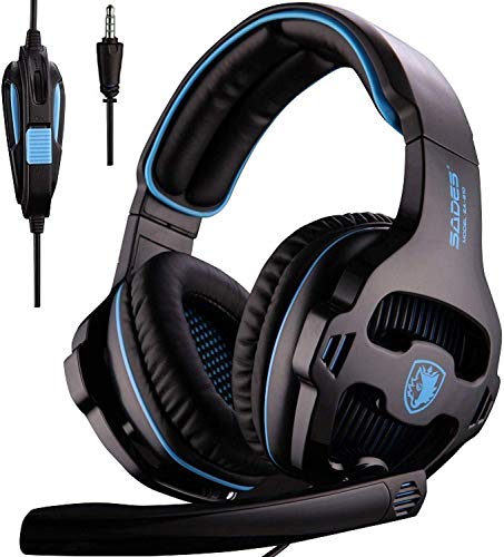 Product Cover SADES SA810 Gaming Headset Surround Sound Stereo Headphones Bass Gaming Headphones with Noise Isolation Microphone Volume Control for Xbox One PS4 PC Laptop Mac Mobile