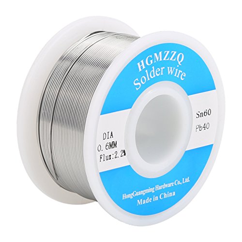 Product Cover HGMZZQ 60/40 Tin Lead Solder Wire with Rosin for Electrical Soldering 0.023 inch(0.6mm-0.22lbs)