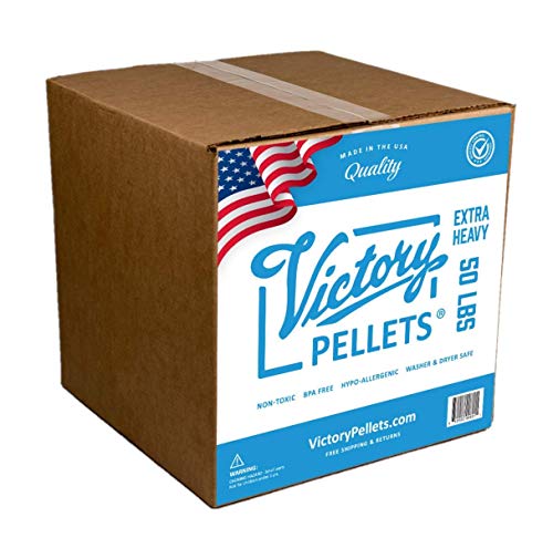 Product Cover Victory Pellets Extra Heavy (50 LBS) Plastic Poly Pellets for Weighted Blankets, Vests, Cornhole Bags, Bean Bag Toss Bags, Reborn Dolls, Plush Toys, Draft Stoppers & Sensory Lap Pads. Made in USA.