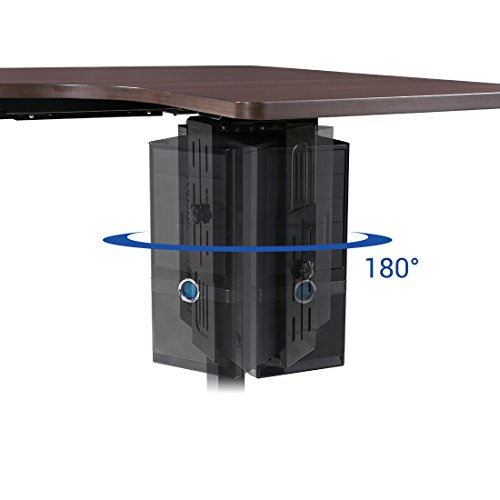 Product Cover Flexispot Adjustable Computer Mount | Under Desk CPU Mount 180-degree Swivel CPU Holder | Desk and Floor Space Saving.