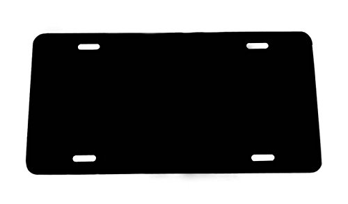 Product Cover BLACK [1-PACK] Blank Aluminum License Plate - 0.025 Thickness/0.5mm - US/Canada Size 12x6