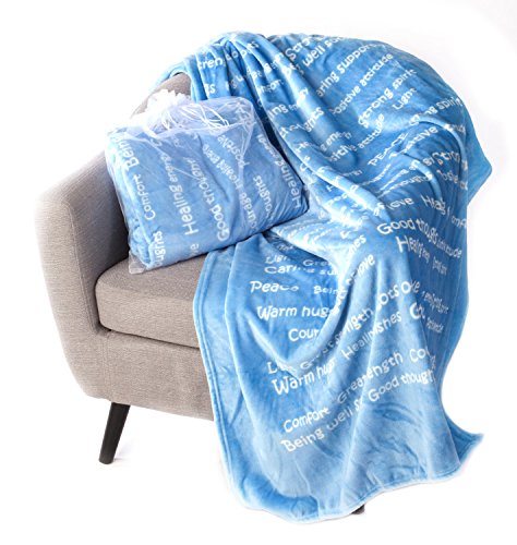Product Cover BlankieGram Healing Thoughts Blanket The Perfect Caring Gift (Blue)