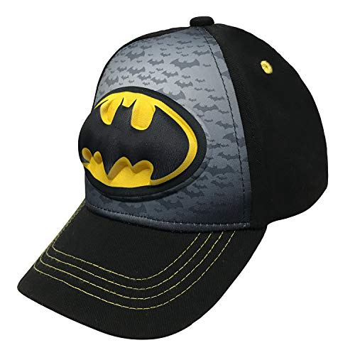 Product Cover Batman-Logo Boys Flat Bill Snap Back Baseball Hat, Youth
