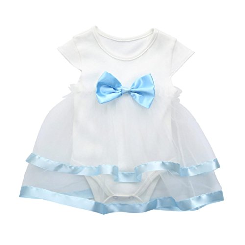 Product Cover Todaies, Baby Girls Infant Birthday Tutu Bow Clothes Party Jumpsuit Princess Romper Dress 2018