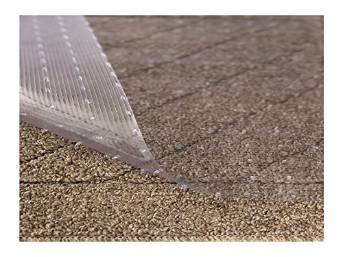 Product Cover Sterling Brands Clear Vinyl Plastic Floor Runner/Protector for Low Pile Carpet - Non-Skid Decorative Pattern, (27 inches Wide x 6 Feet Long)