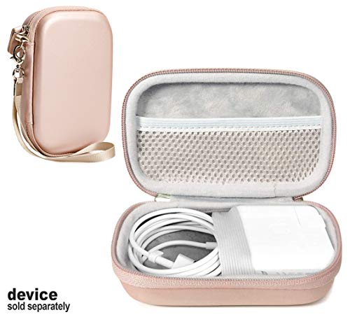 Product Cover Handy Protective Case for MacBook Air Power Adapter, Also Good for USB C Hub, Type C Hub, USB Multi Ports Type c hub, Featured Compact case for Easy Storage and Protection, mesh Pocket (Rose Gold)