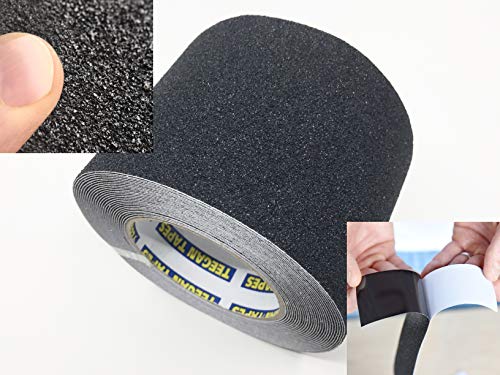 Product Cover Teegan Tapes Anti Slip Tape - Grip & Friction Tape for Outside Steps, Walkways, Decks, Equipment, Wheelchair Ramps & More | Cut Into Custom Size Strips for Traction | Home, Commercial & Industrial