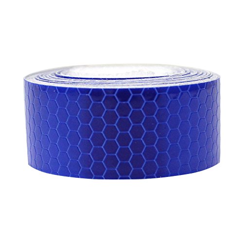 Product Cover Reflective Tape Blue 2″X9.8′ For Trucks Trailers Car Park Traffic Warning Caution Conspicuity Tape Waterproof Self-Adhesive Reflector Tape-Reflective Tape 1 PCS