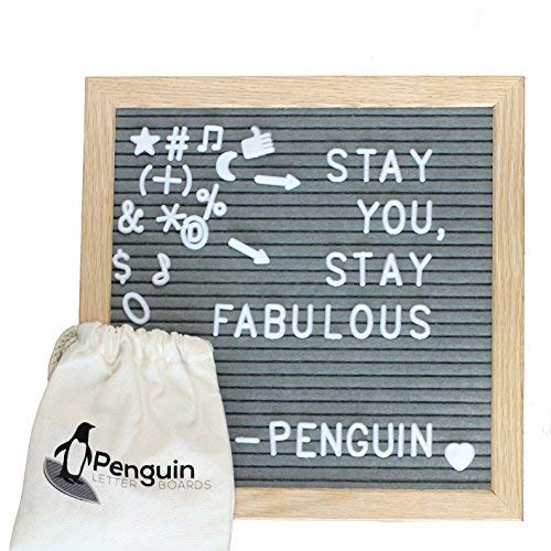 Product Cover Arsivcix Felt Letter Board Changeable Reversible Pregnancy Baby Announcement Marquee Sign Board with 680 Small Number Symbol Mini Emoji 10x10 Inches Text Now Your Message 10 Things I Hate About You