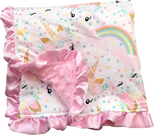 Product Cover Aki_Dress Unicorn Kids Blanket Soft Minky Double Layer Baby Blankie 31