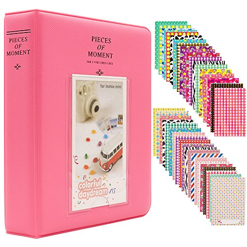 Product Cover Ablus 64 Pockets Mini Photo Album for Fujifilm Instax Mini 7s 8 8+ 9 25 26 50s 70 90 Instant Camera & Name Card (64 Pockets, Flamingo Pink)