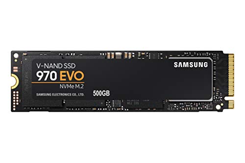 Product Cover Samsung 970 EVO SSD 500GB - M.2 NVMe Interface Internal Solid State Drive with V-NAND Technology (MZ-V7E500BW), Black/Red