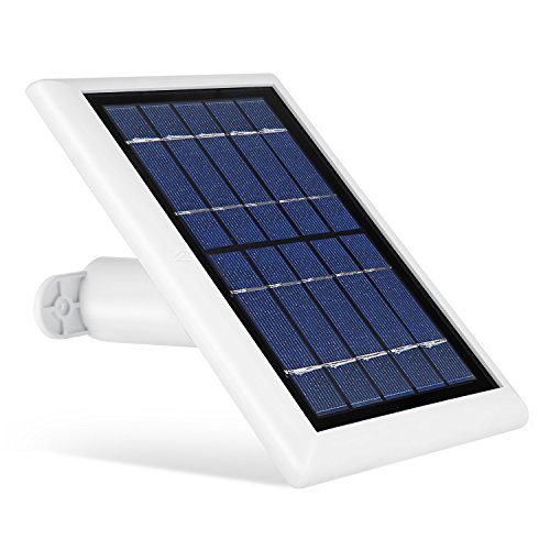 Product Cover Solar Panel for Ring Spotlight Camera, Power Your Ring Spotlight Cam continuously with Our New Solar Charger - by Wasserstein (White)