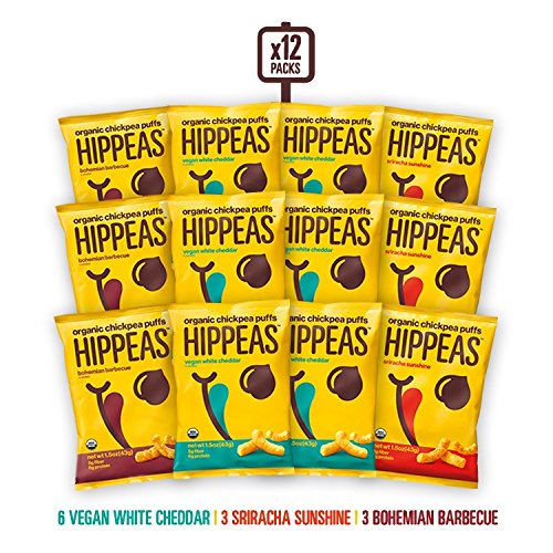 Product Cover HIPPEAS Organic Chickpea Puffs + Variety Pack | 1.5 ounce, 12 count | Vegan, Gluten-Free, Crunchy, Protein Snacks