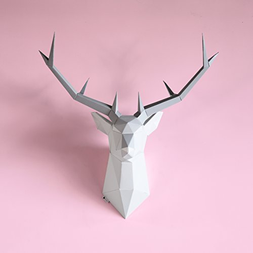Product Cover Brownfolds DIY Paper Wall Trophy; Origami Deer Head Wall Decor Art Piece; Pre-Cut and Scored Paper Templates
