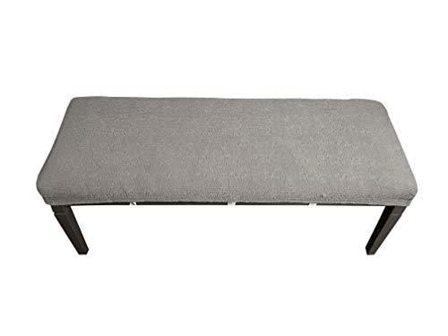Product Cover Waterproof Dining Bench Cover Protector - Perfect for Kids, Elderly, Restaurant,Clinics, Party, Home - Machine Washable, Stretchy, Snugly Fit, Premium Quality, Clean The Mess Easily (49x17, Grey)