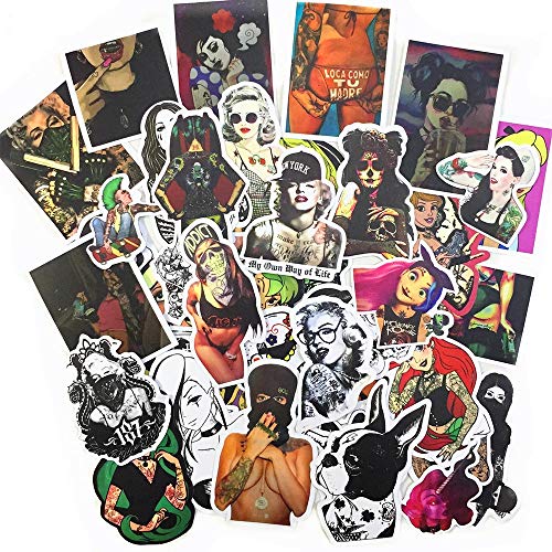 Product Cover Beyong Skateboard Stickers for Adults Pack, Punk Hippie Sticker for Laptop Luggage Water Bottles Computer (Punk Sticker 100 Pcs)