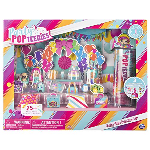 Product Cover Party Popteenies - Party Time Surprise Set with Confetti, Collectible Dolls and Accessories