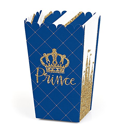 Product Cover Royal Prince Charming - Baby Shower or Birthday Party Favor Popcorn Treat Boxes - Set of 12