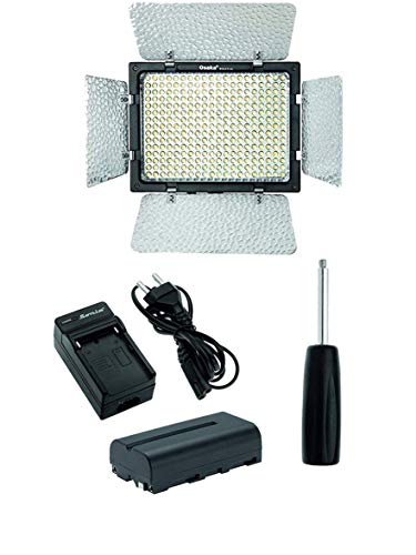 Product Cover Osaka Bi-Color Dimmable LED Video Light OS 300 Mark III with Battery and Charger for All DSLR and Video Cameras and YouTube Video Shooting
