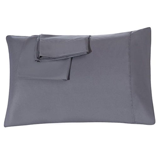 Product Cover Pillowcases King Gray Envelope Closure End Easy Fit for Summer Soft and Breathable Machine Washable Pack of 2
