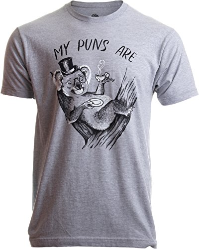 Product Cover My Puns are Koala Tea | Funny Punny Quality Joke Humor Pun for Men Women Tee T-Shirt-(Adult,XL) Grey