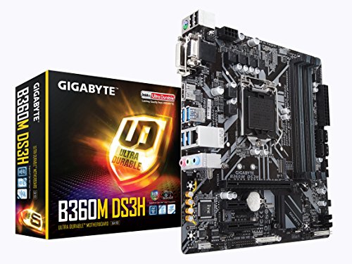 Product Cover GIGABYTE B360M DS3H (LGA1151/Intel/Micro ATX/USB 3.1 Gen 1 (USB3.0) Type A/DDR4/Motherboard)