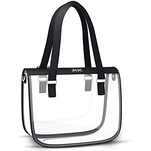Product Cover Stylish Clear Bag for Women - PGA and NFL Stadium Approved Transparent Purse for Football Games, Work or School - Heavy Duty, See Through Shoulder Bag, Handbag, Bookbag Tote