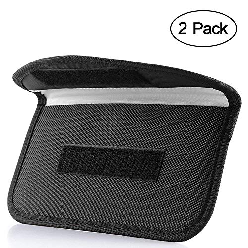 Product Cover ONEVER Signal Blocking Bag, [2 Pack] GPS RFID Faraday Bag Shield Cage Pouch Wallet Phone Case for Cell Phone Privacy Protection and Car Key FOB, Anti-Tracking Anti-Spying
