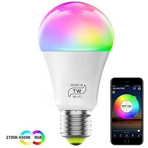 Product Cover HaoDeng Smart LED WiFi Light Bulb,e27 a19 Edison Bulb-Timer & Sunrise & Sunset- Dimmable, Multicolor, Warm White - No Hub Required, Compatible with Alexa, Google Home Assistant and IFTTT