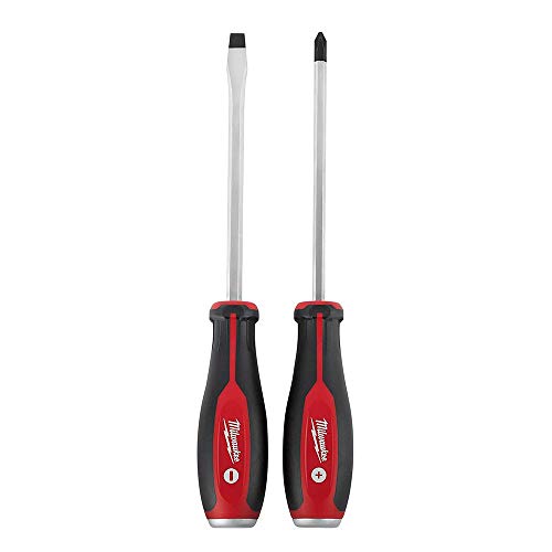 Product Cover Milwaukee 48-22-2702 2 Piece Demolition Slotted and Phillips Head Screwdriver Set W/Steel Endcaps