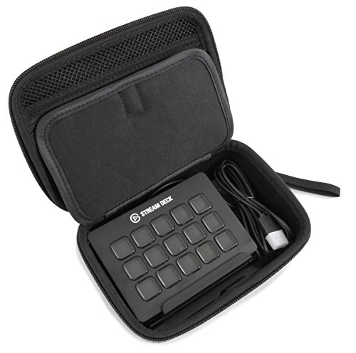 Product Cover Casematix Travel Case Compatible with Elgato Stream Deck and Adjustable Stand , Game Capture Hd60 , Chat Link and Video Game Accessories