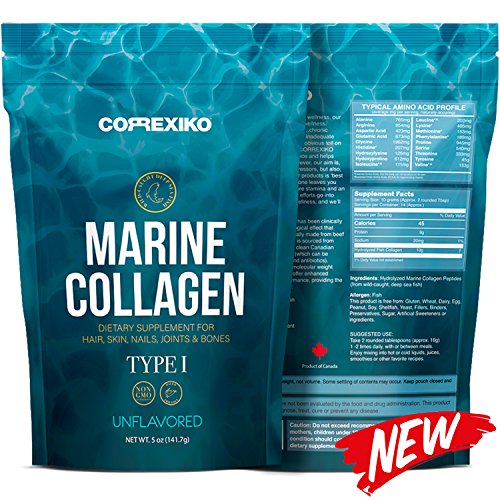 Product Cover Premium Marine Collagen Peptides - from Wild Caught Fish Skin (Not from Scales) Hydrolyzed Protein Powder for Joints, Skin, Hair, Nails & Digestive Health - Made in Canada, Unflavored