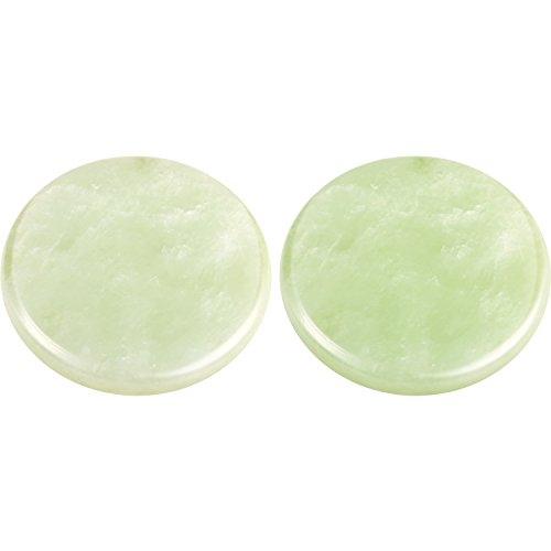 Product Cover Eyelash Extension Jade Stone Glue Lashes Jade Stone Adhesive Pallet Fake Eye Lash Base 2 Inch (2 Packs)