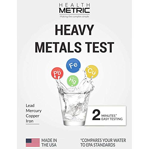 Product Cover Lead Iron Copper and Mercury - Home Water Test Kit for Well Tap and Drinking Water | Fast & Accurate Quality Testing to EPA Standards | Easy to Use and Sensitive Tester Strips Made in USA