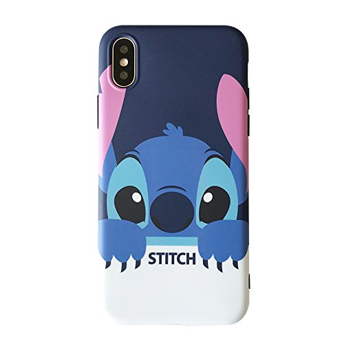 Product Cover Ultra Slim Soft TPU Blue Stitch Case for iPhone X iPhoneX 2017 Shockproof Shock Proof Sleek Slim Fit Smooth Comfortable Disney Cartoon Cute Chic Lovely High Fashion Stylish Cool Girls Women Teens Kids