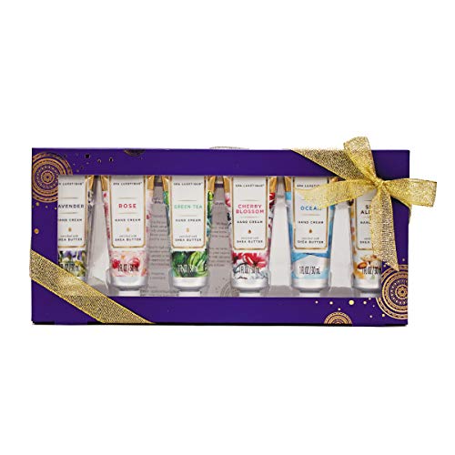 Product Cover Spa Luxetique Shea Butter Hand Cream Gift Set, 6 Travel Size Nourishing Hand Cream Set with Natural Aloe and Vitamin E, Moisturizing & Hydrating for Dry Hands. Ideal Gift Sets for Women, 1.02oz Tube.