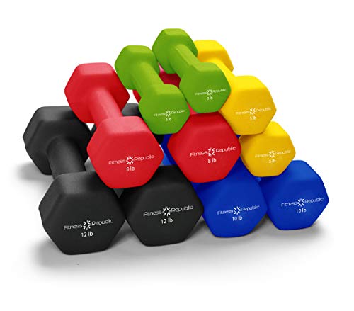 Product Cover Fitness Republic Neoprene Dumbbell Pairs - Combo