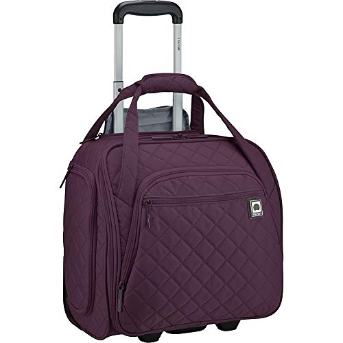 Product Cover Delsey Quilted Rolling Underseat Bag For Carry-On Fits Overhead & Under Airline Seat