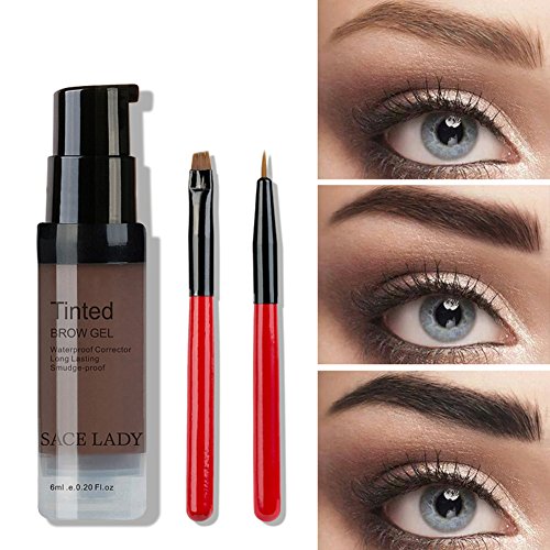 Product Cover SACE LADY Waterproof Eyebrow Gel Corrector kit, Long Lasting Intense Henna Brow Color Pomade Cream with Eyebrow Brush,6ml/0.20Fl Oz