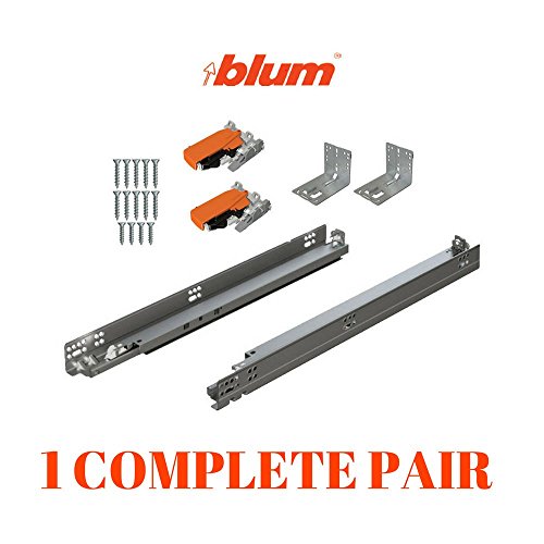 Product Cover BLUM Tandem Plus BLUMOTION Drawer Slides Complete Pair, with Runners 563H, Locking Devices, Rear Mounting Brackets and Screws (for face Frame or Frameless Application) 21 Inch