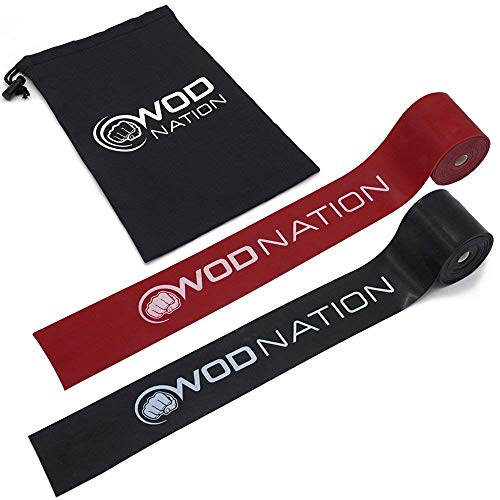Product Cover WOD Nation Muscle Floss Bands Recovery Band for Tack and Flossing Sore Muscles and Increasing Mobility - Stretch Band Includes Carrying Case